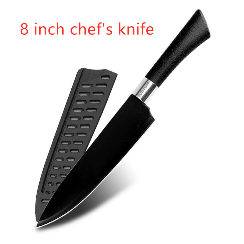 Black Stainless steel knife set