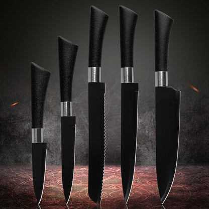 Black Stainless steel knife set