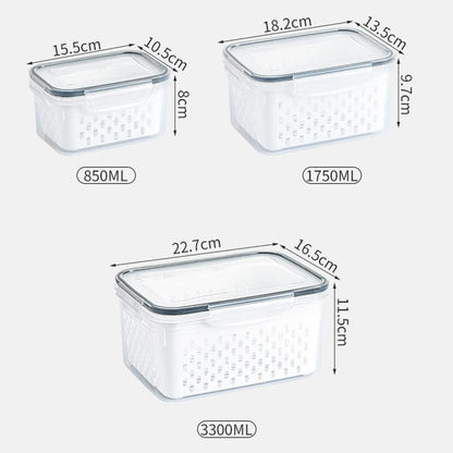 Double Layer Refrigerator Storage Box With Lid – ReadySet Kitchen