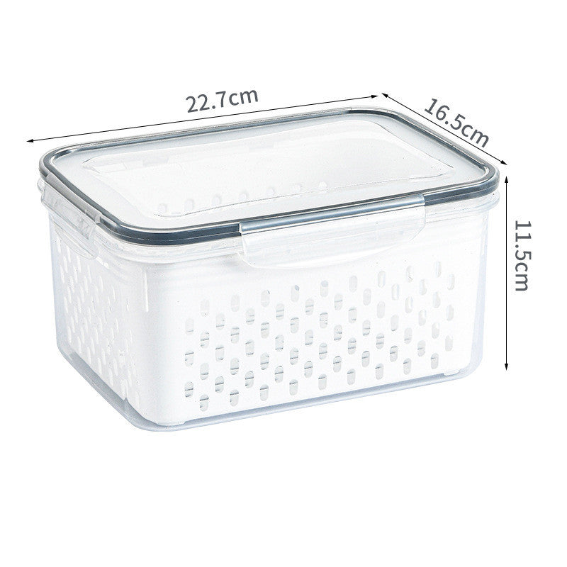 Double Layer Refrigerator Storage Box With Lid – ReadySet Kitchen