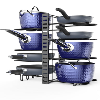 8 Tier Adjustable Pot And Pan Organiser