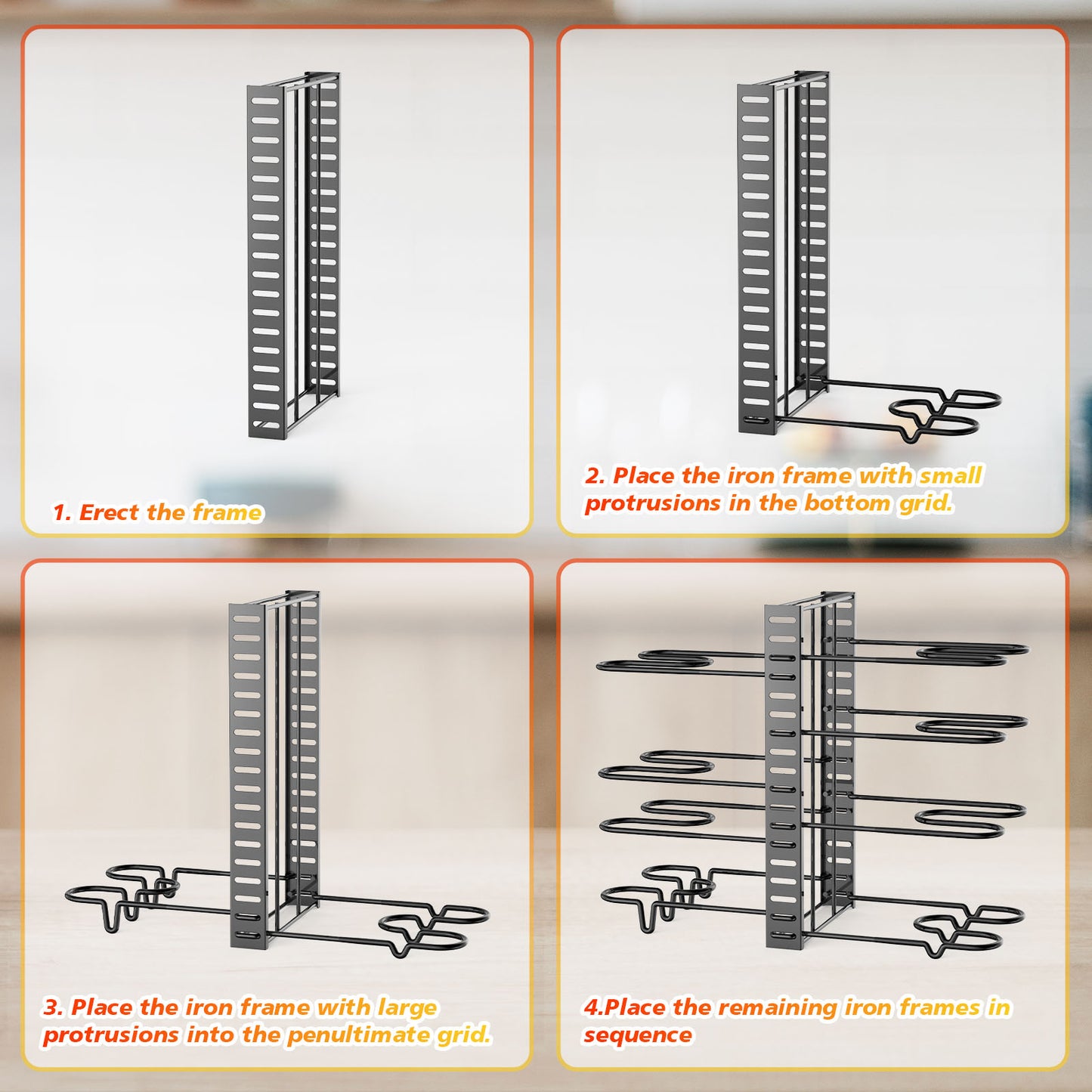 8 Tier Adjustable Pot And Pan Organiser