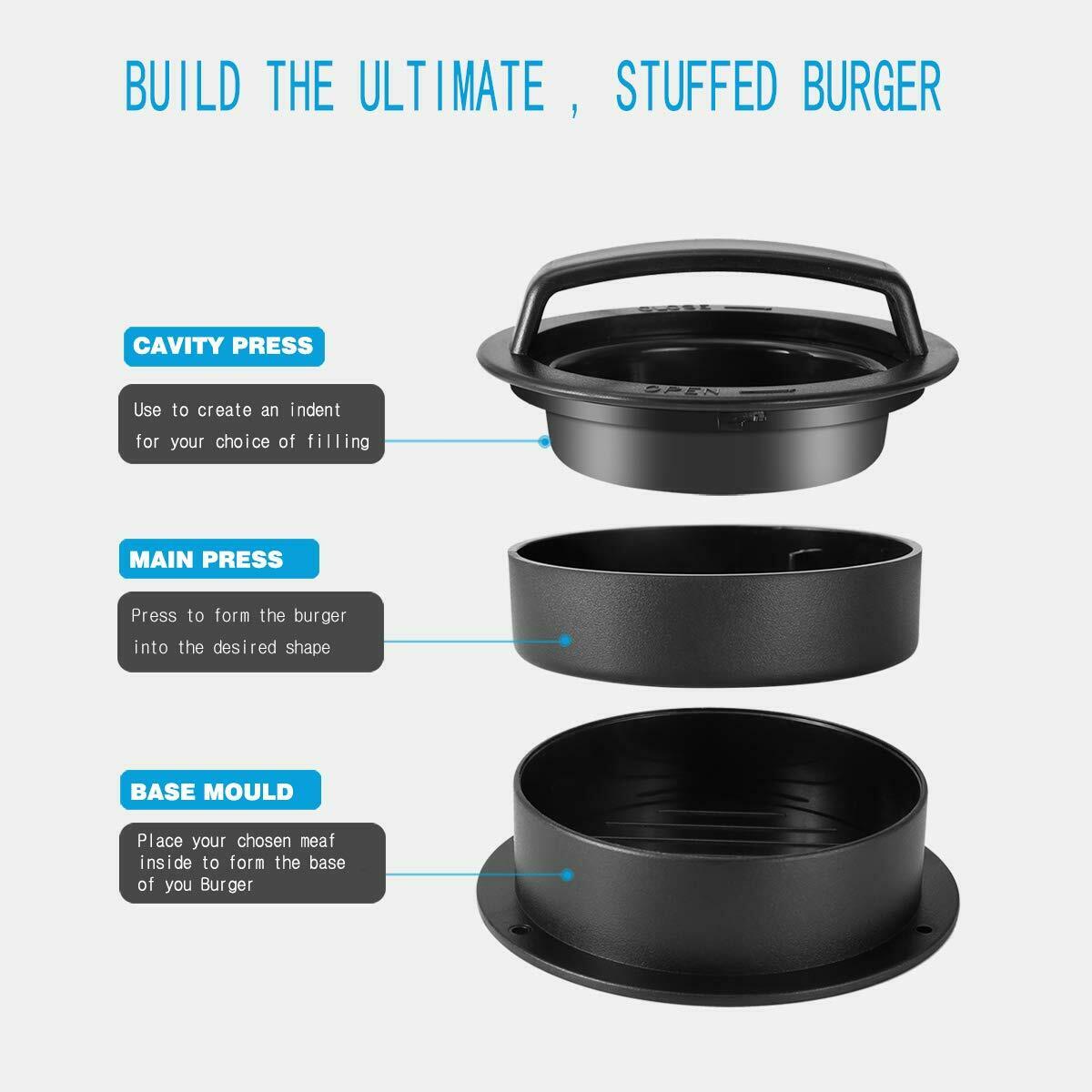 3-in-1 Burger Press Stuffed Patty Maker