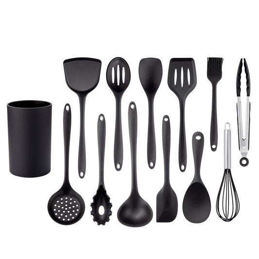 Black Silicone Kitchen Utensils Set