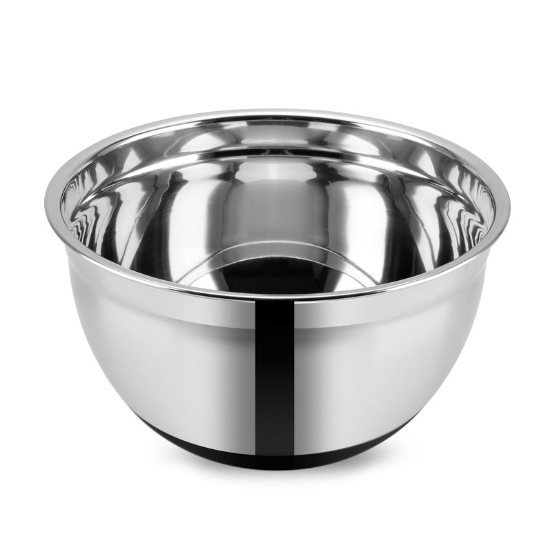 Stainless Steel Salad Bowl With Silicone Bottom Set