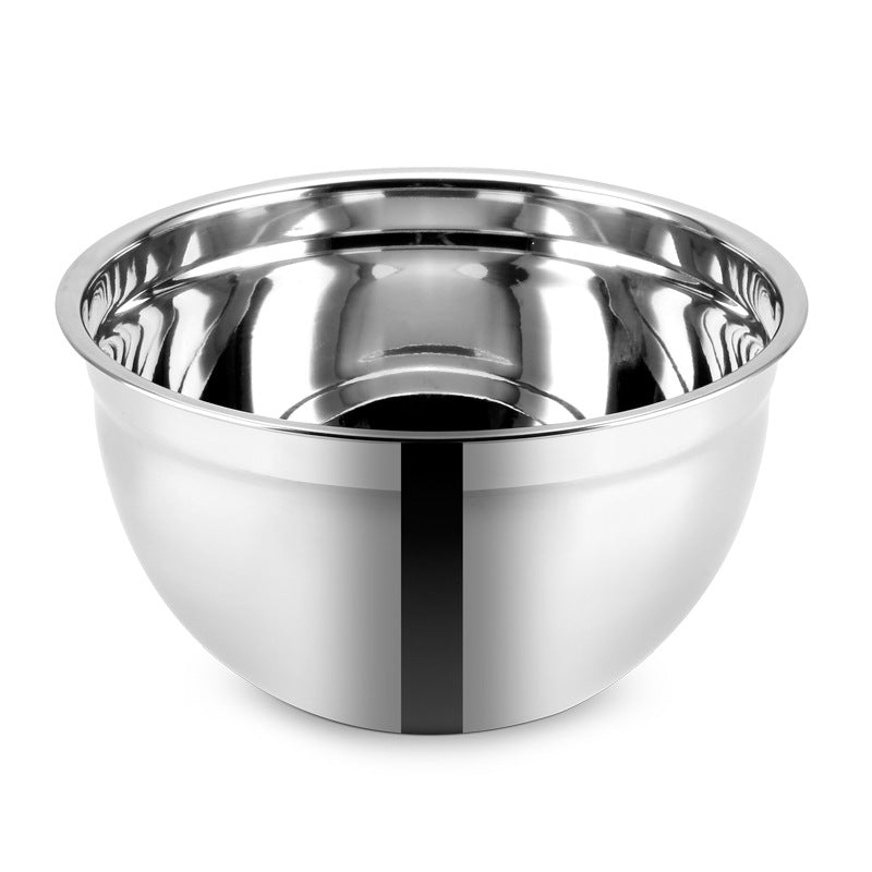 Stainless Steel Salad Bowl With Silicone Bottom Set